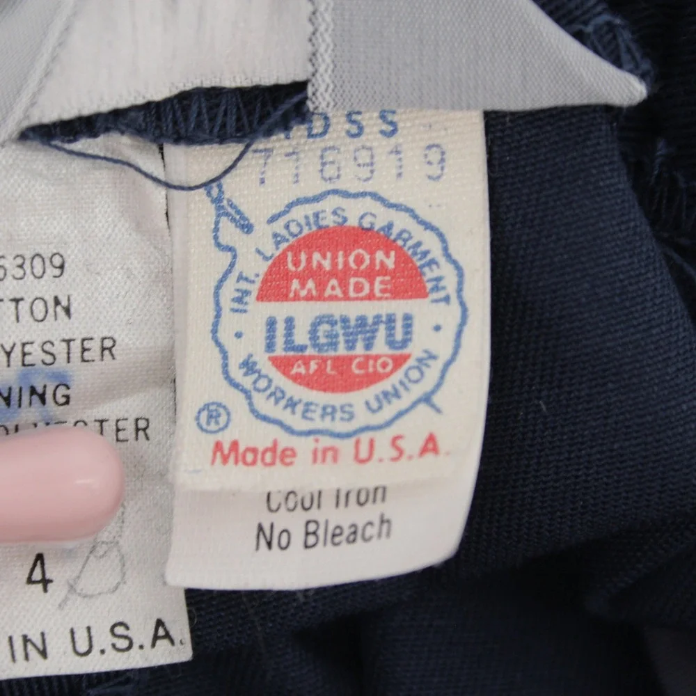 Intuition Vintage Women Blue Pleated Union Made A-Line Skirt Size 4‎